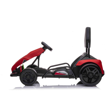 Gokart Fast 3 Drift na akumulator dla dzieci Czerwony + Funkcja driftu + Silniki 2x150W + Radio LED + Pasy